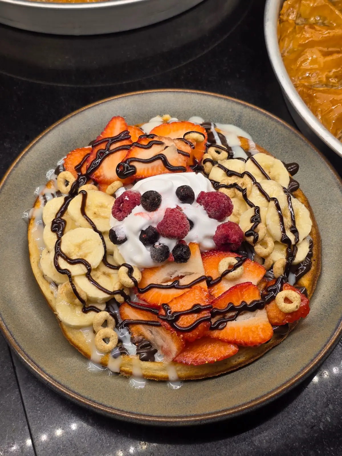 Waffle fruta mix
